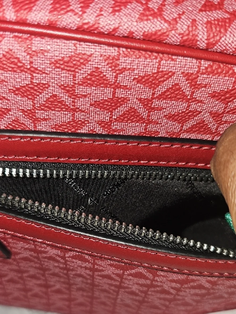 Michael Kors Men’s Red MK Signature Belt Bag - Picture 3 of 16